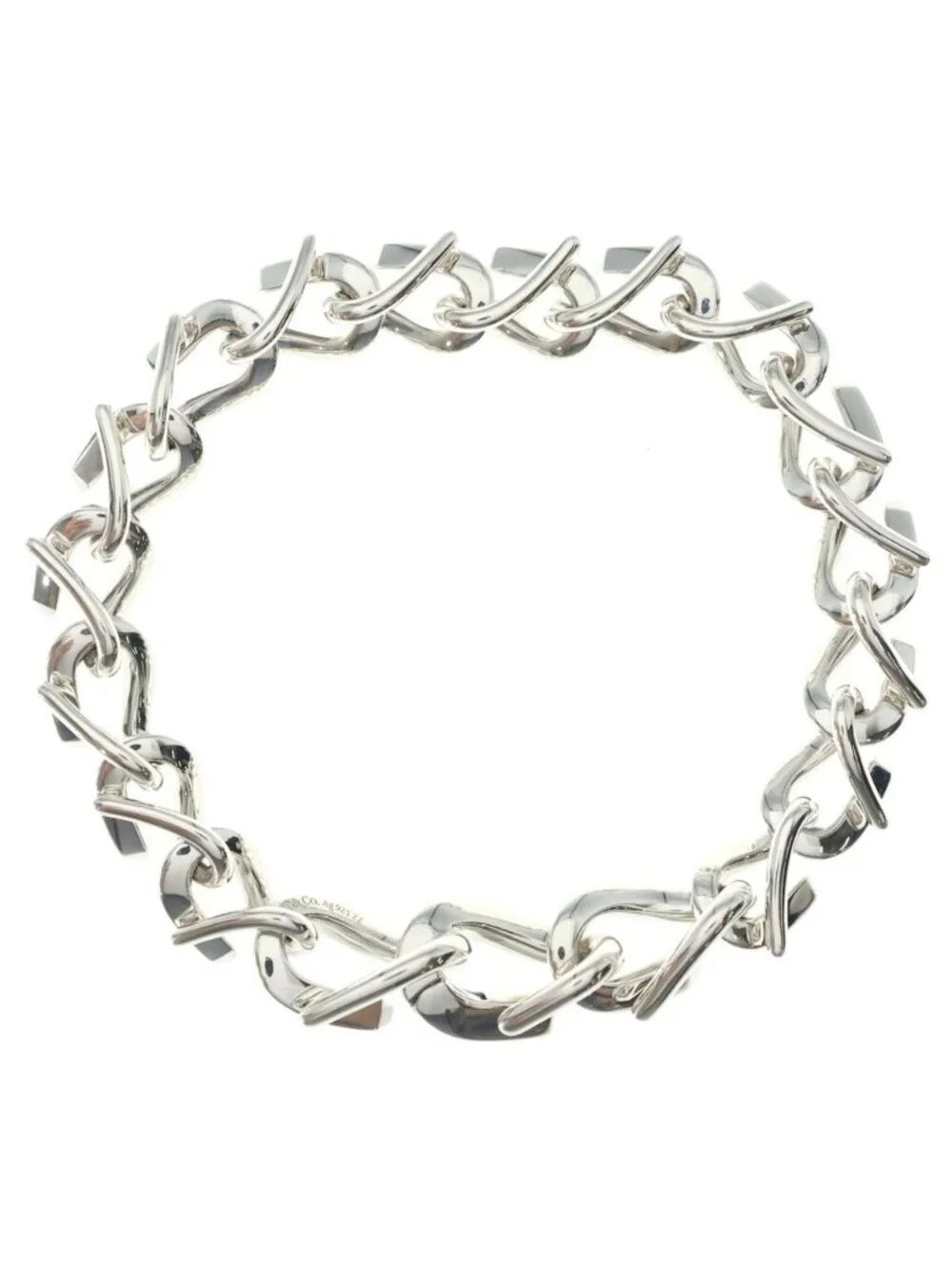 Tiffany & Co Forge Small Link Bra Silver Bracelet
